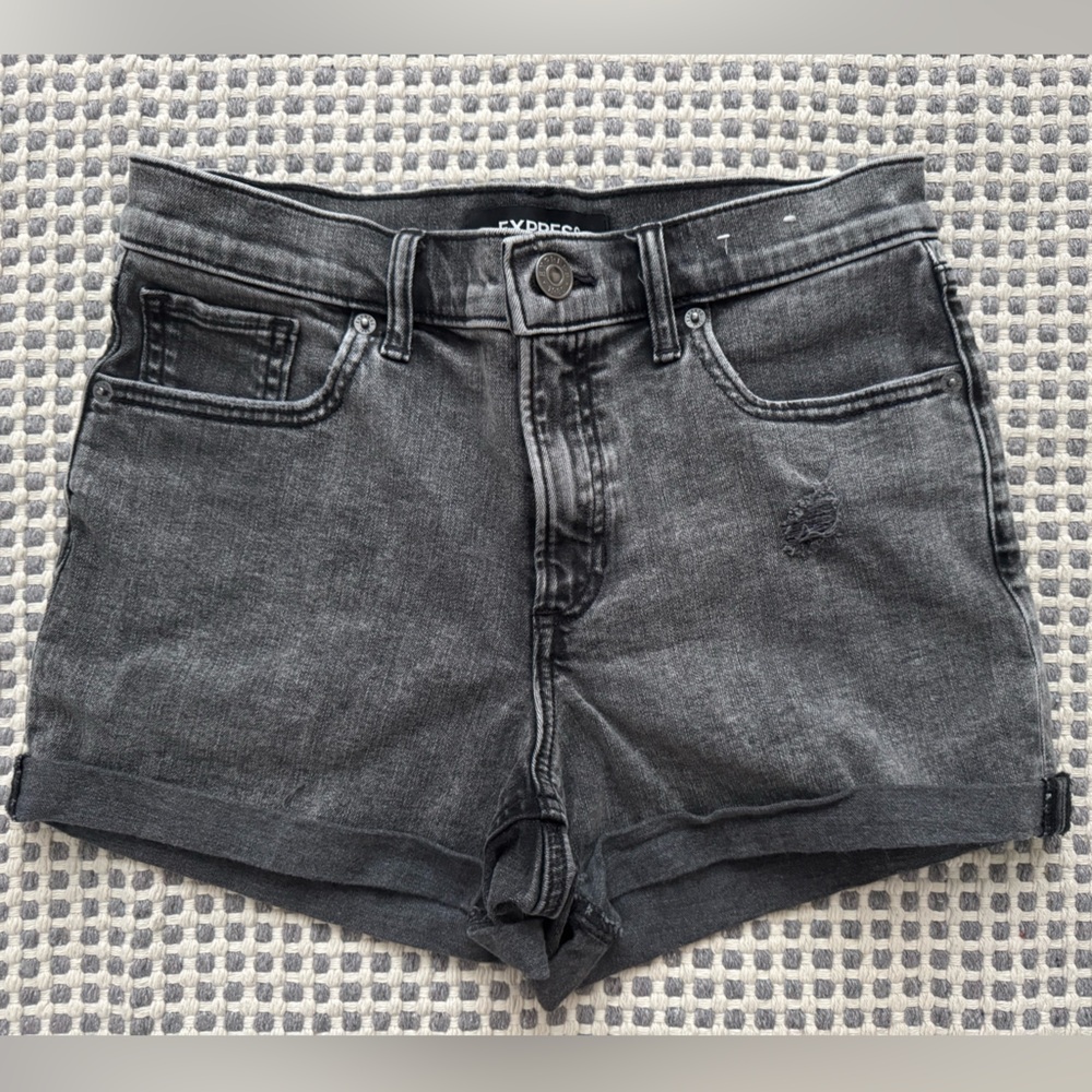 EXPRESS gray denim shorts